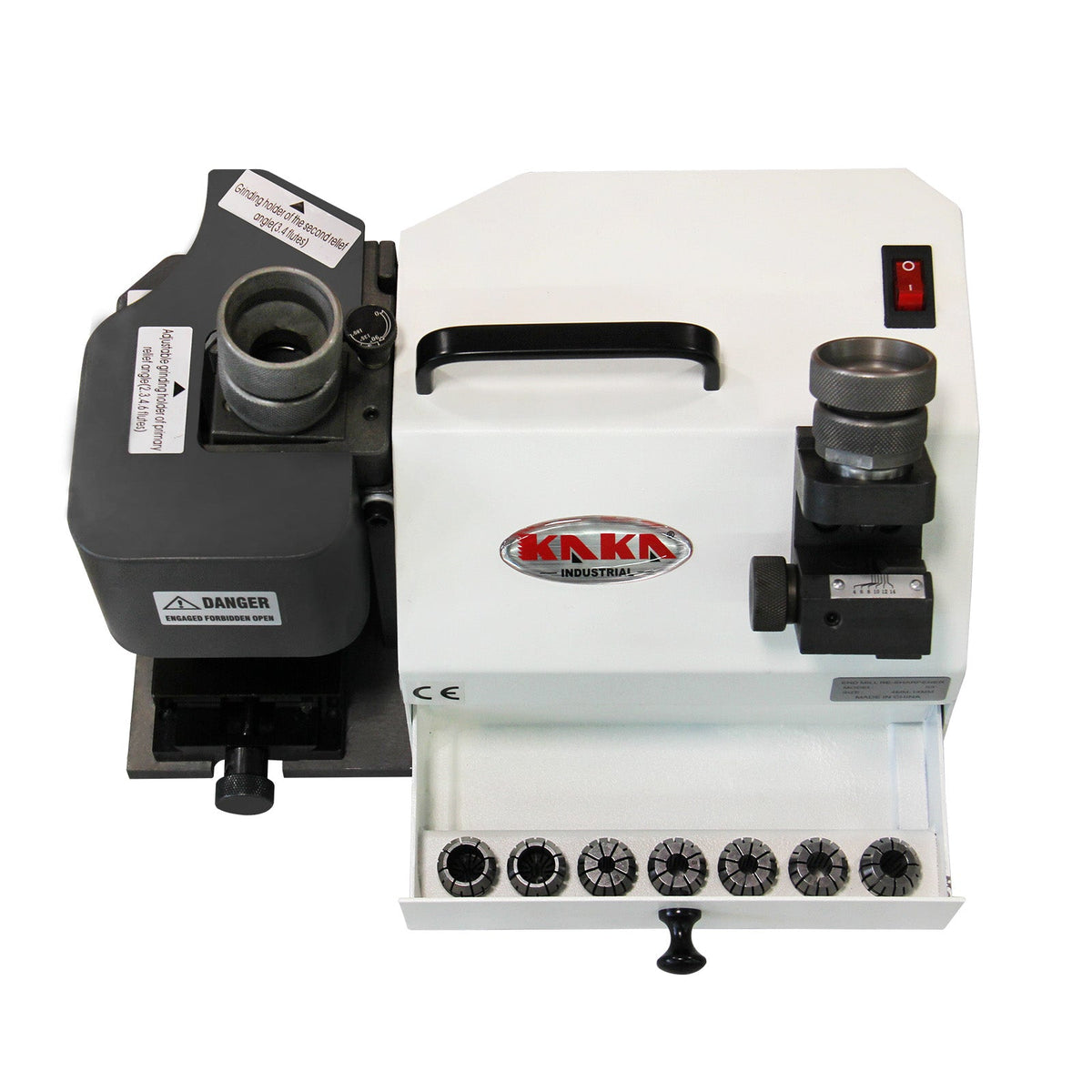 Kaka Industrial TX-X3 Drill Bits 4-14 mm Sharpener and Grinder 6 Collects End Mill Re-Sharpener Portable Grinding Sharpening Machine CNC Router Bit Sharpener with Adjustable Angle - 161902