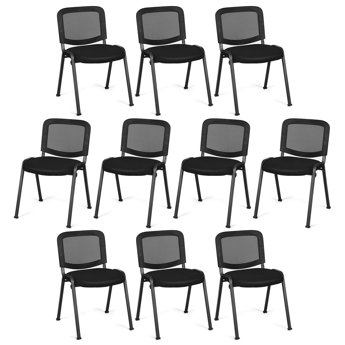 Tangkula Set of 5/10/15 Conference Chairs with Upholstered Seat - HW61922