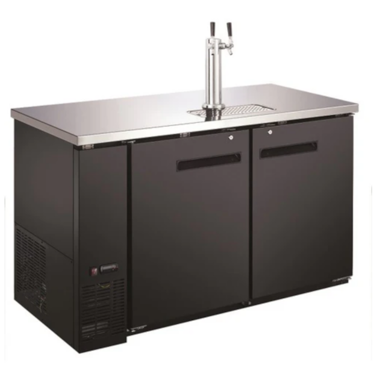 Adcraft USBD-5928/2 U-Star 59" Wide Beer Dispenser with Double Tap Tower - ACUSBD59282