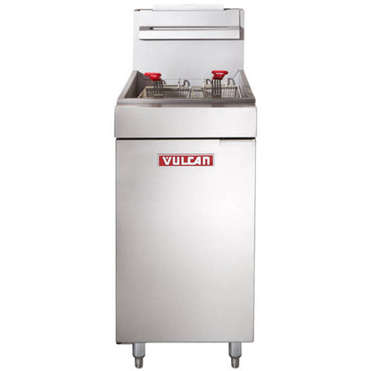 Vulcan LG300-2 35-40 lb. Liquid Propane Gas Floor Fryer - 90 000 BTU - LG300-2