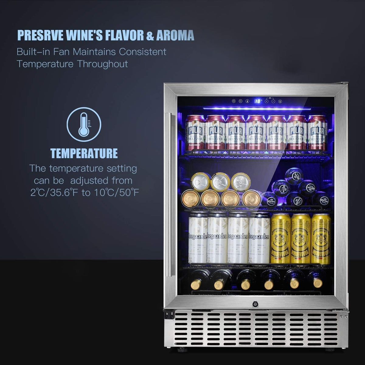 Antarctic Star 24 Inch Beverage Refrigerator - W51034C