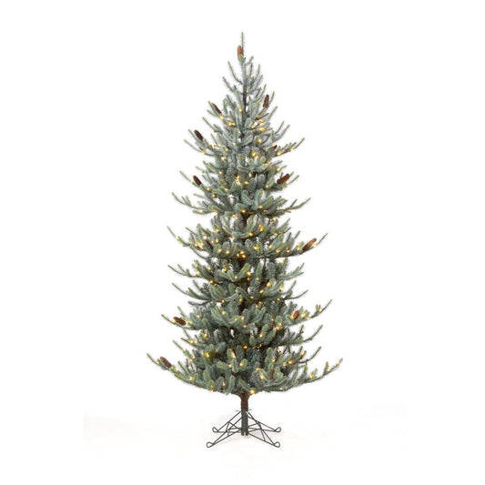 Park Hill Collection Tree Lot 7.5' Park Hill Slim Line Blue Spruce LED Lights - XPQ82170