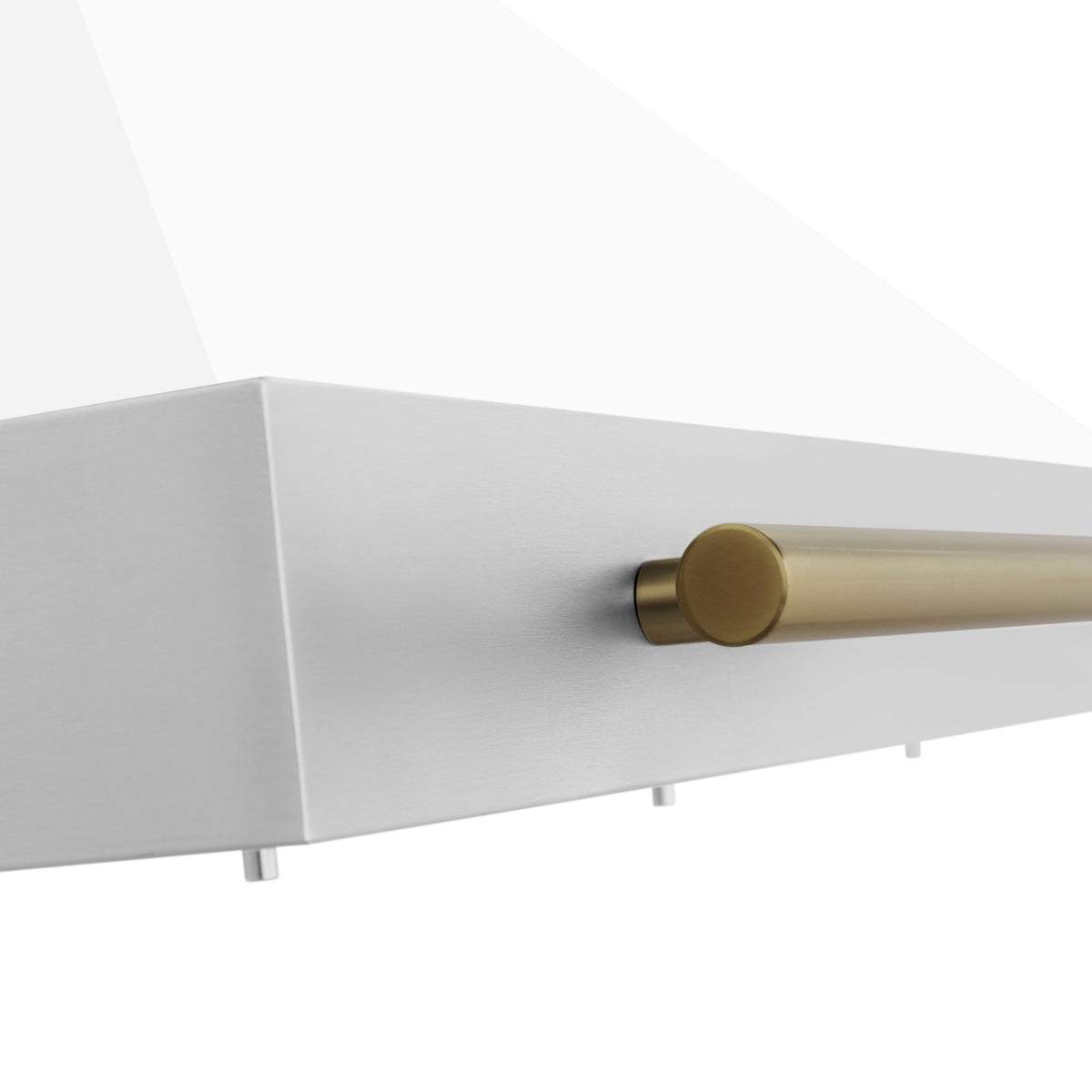 ZLINE 30 In Autograph Edition Stainless Steel Range Hood with White Matte Shell and Champagne Bronze Accents,  - KB4STZ-WM30-CB