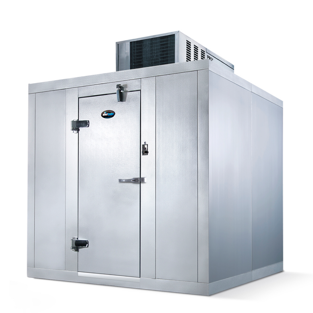 AmeriKooler QF08XX77**FBSM 8' Wide (Door Side) Indoor Walk-In Freezer -10°F w/ Floor 7'7" H - AKQF080877FBSM