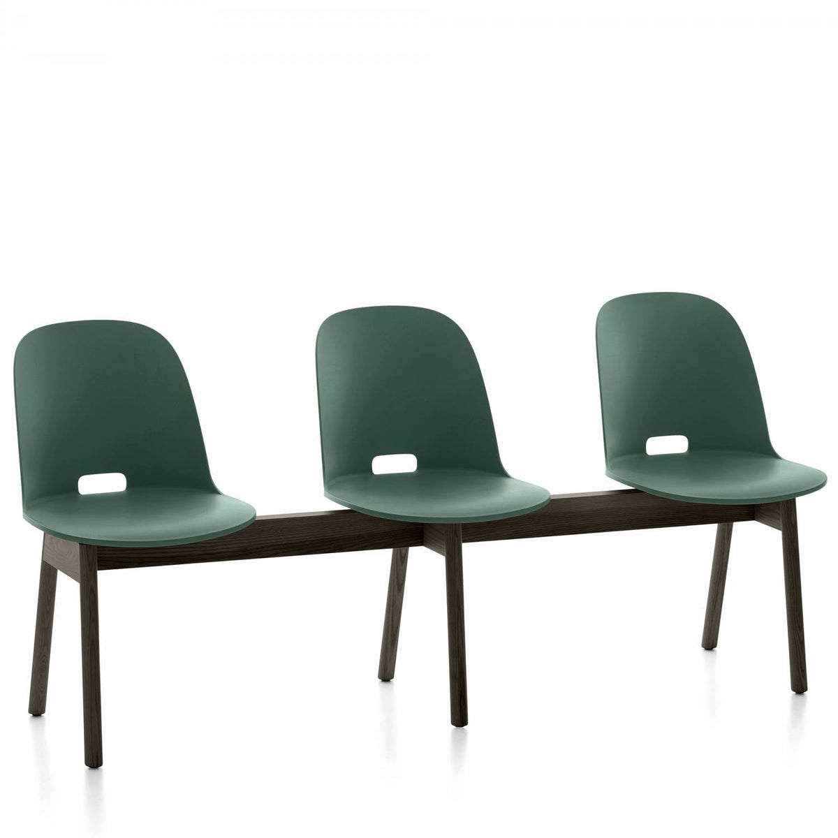 Emeco Alfi 3-Seat High Back Bench - ALFIAHDARKBROWN