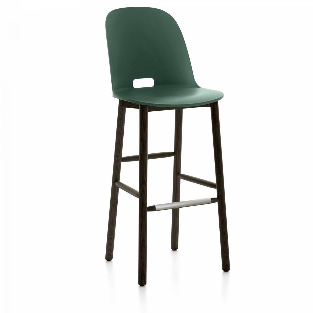 Emeco Alfi High Back Barstool - ALFI30AHDARKBROWN