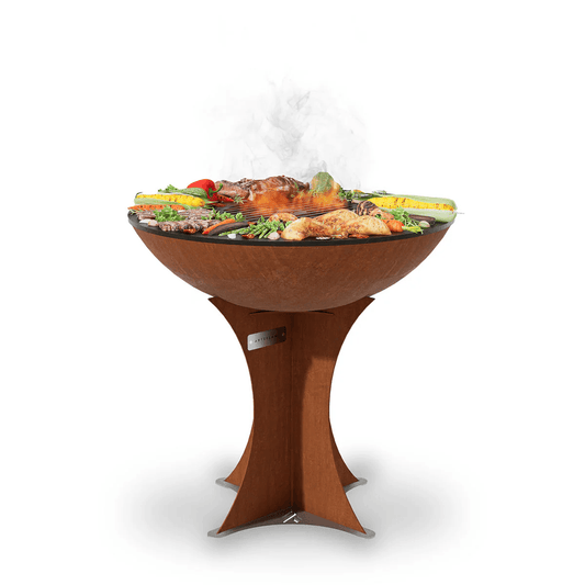 Arteflame XL 30" Corten Steel Grill Euro Base - Fire Pit Combo ArteFlame