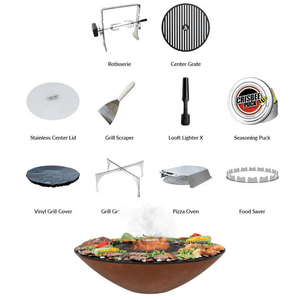 ArteFlame No Base / 10 Accessories Arteflame 40" Fire Pit With Cooktop