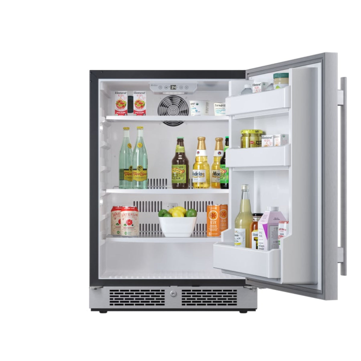 Avallon 24 Inch Wide 5.66 Cu. Ft. Built-In Compact Refrigerator with Right Hinge - AFR242SSRH - AFR242SSRH