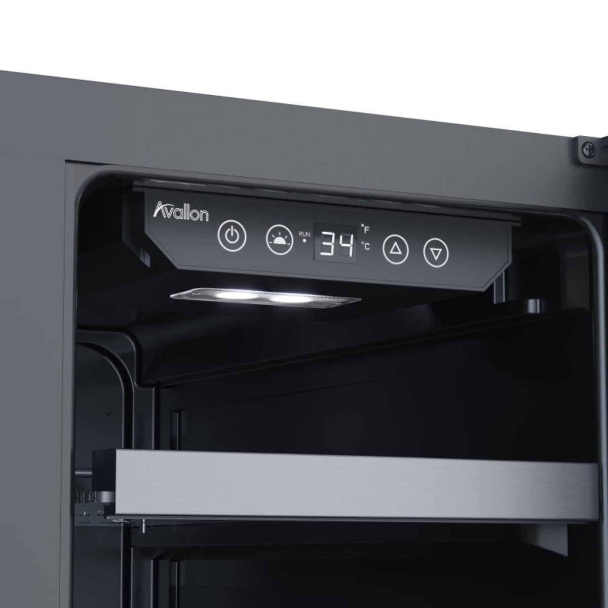Avallon 15 Inch Wide 27 Bottle Capacity Single Zone Wine Cooler with Left Swing Door - AWC152SZLH