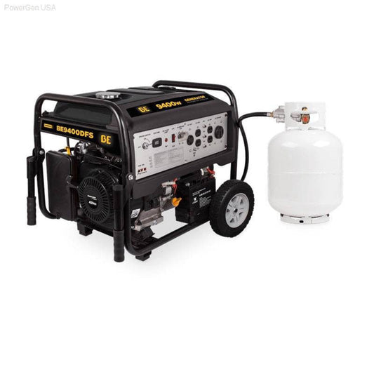 BE Power Equipment 9400 Watt Dual Fuel Electric Start Generator - PowerGen USA - BE9400DFS