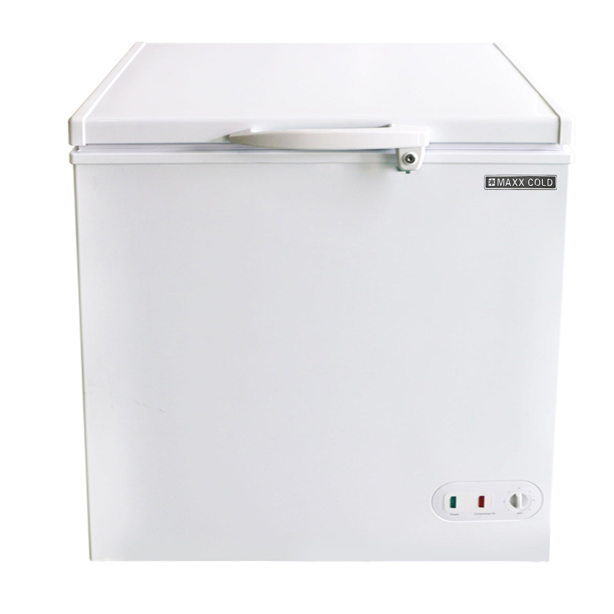 Maxx Cold Compact Chest Freezer with Solid Top, 30.4"W, 5.2 cu. ft. Storage Capacity, Locking Lid, Garage Ready, in White - MXSH5.2SHC