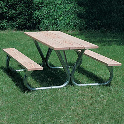 Pilot Rock 3 Pack 6'/8' Outdoor Steel Non Tip Picnic Table Leg Kits (Frame Only) - 415898