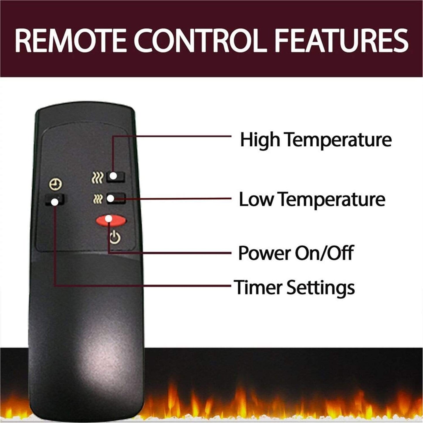 Cambridge 34-In. Sienna Electric Fireplace w/ 1500W Log Insert and Mahogany Mantel - CAMBR3437-1MAH