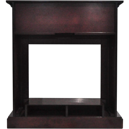 Cambridge 34-In. Sienna Electric Fireplace w/ 1500W Log Insert and Mahogany Mantel - CAMBR3437-1MAH
