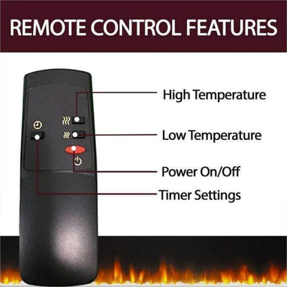 Cambridge Sienna 34 In. Electric Fireplace w/ 1500W Log Insert and Walnut Mantel - CAM3437-1WAL