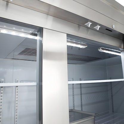 Maxx Cold V-Series 3 Door Reach-In Freezer, Bottom Mount, in Stainless Steel - MVF-72FDHC