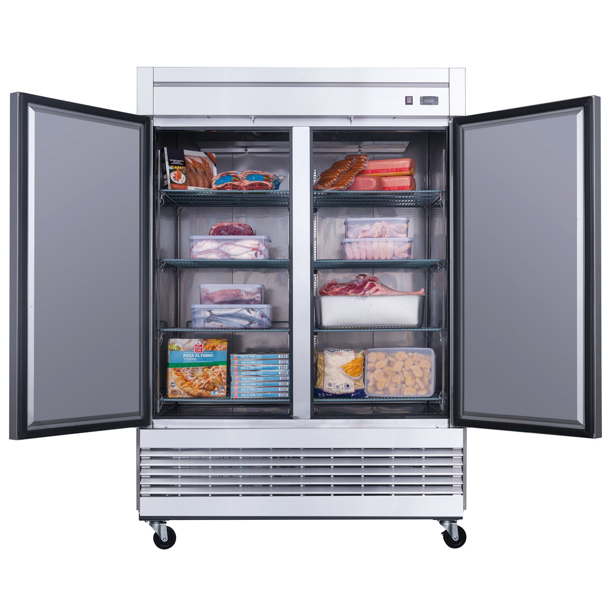 Chef AAA - T55F Commercial 55" Reach-In Freezer Solid 2 Door 40 cu.ft. - T55F