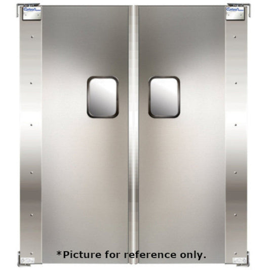 Curtron SPCD-20-AL-DBL-7248 72" x 47" Service-Pro Cafe Series 20 Swinging Door - CUSPCD20ALDBL7248