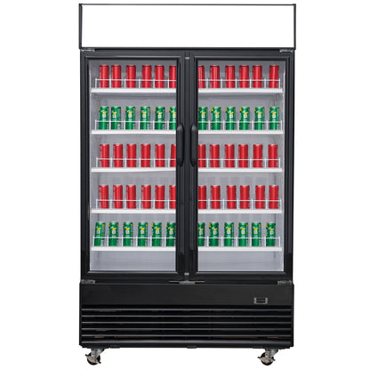 Chef AAA - TSM41R Commercial 47" 2 Glass Door Refrigerator 41.2 cu. ft. - TSM41R