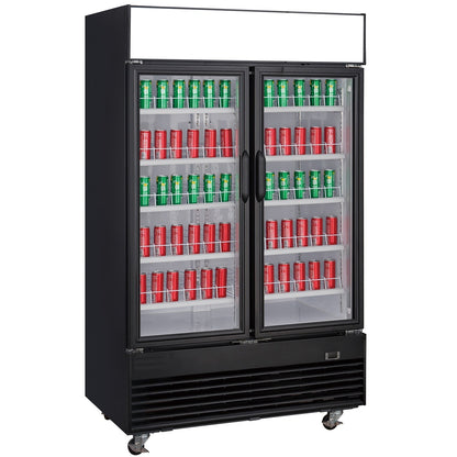 Chef AAA - TSM33R Commercial 39" 2 Glass Door Merchandiser Refrigerator 33.5 cu.ft. - TSM33R