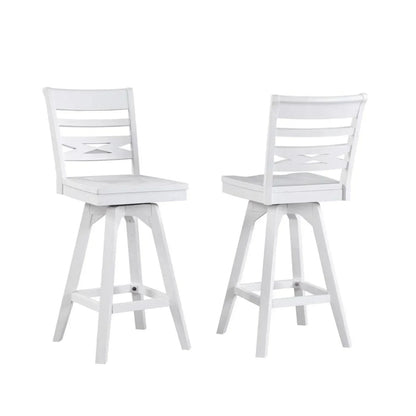 ECI Furniture Bianca Asbury Swivel 30 Bar Stool with Wood Seat Set of 2 - EC-1060-01-BS2