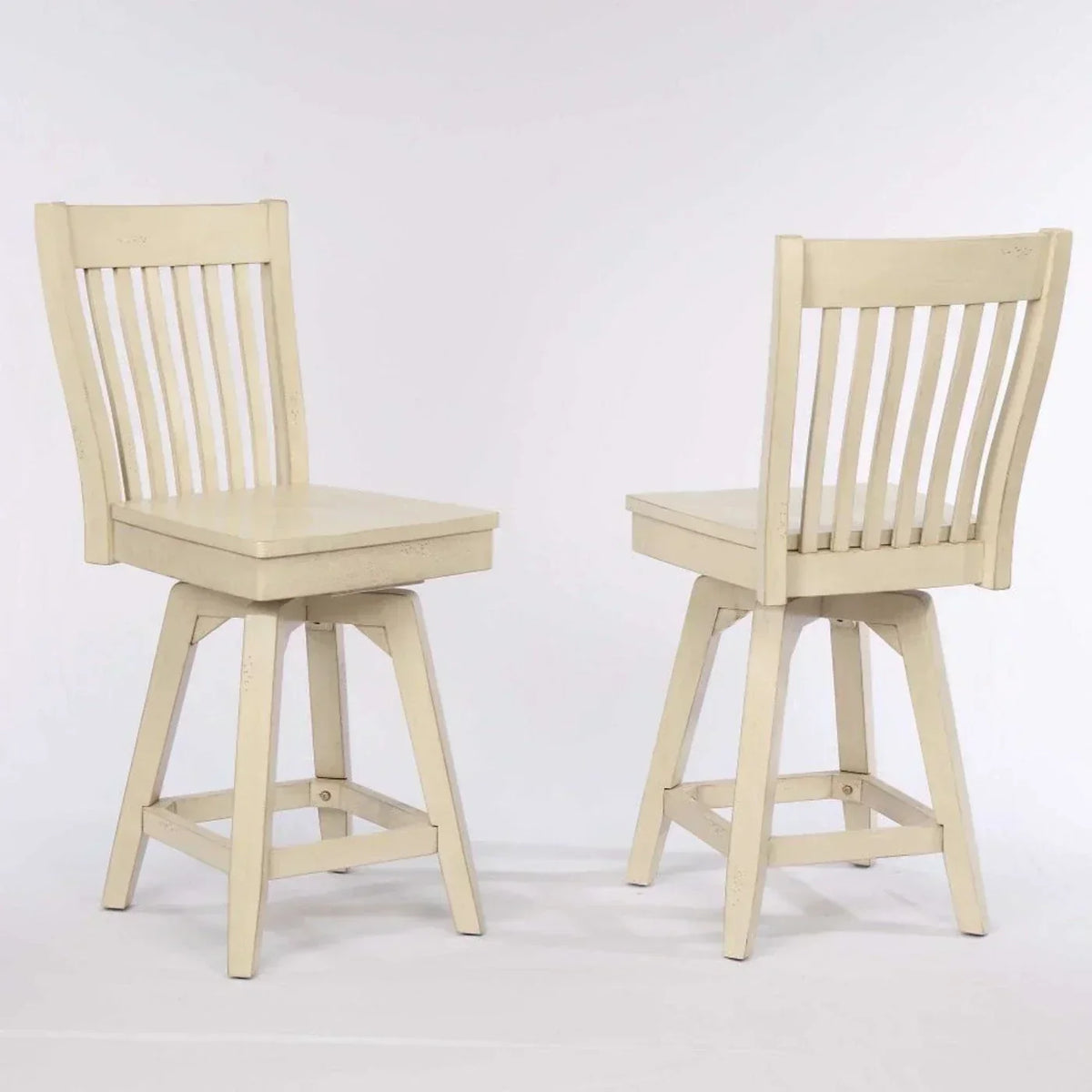 ECI Furniture Choices Slat Back Seat, Barstool Height Stool 2pcs - 0738-20-BS1