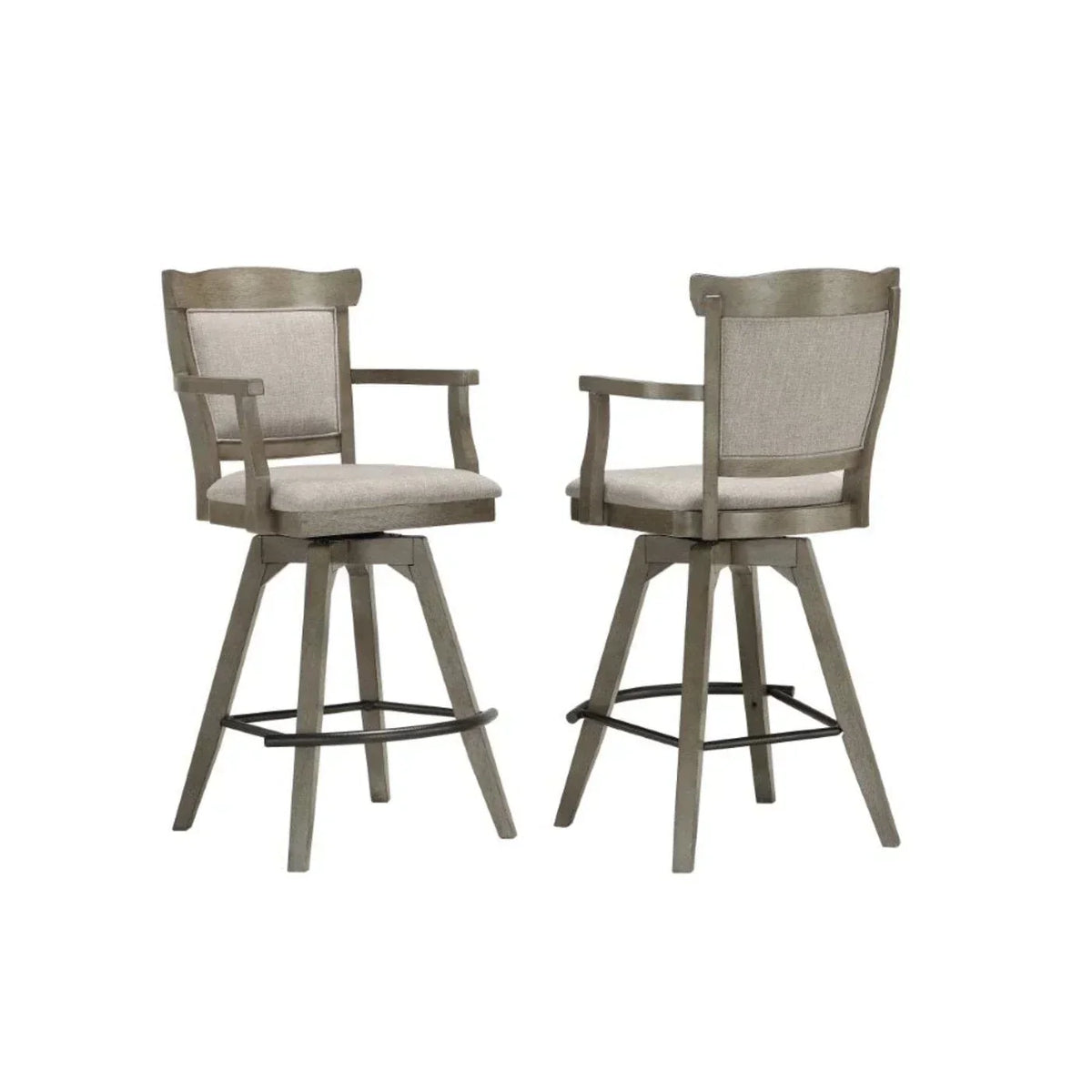 ECI Furniture Pine Crest Tulip Spectator Swivel Bar Stool With Upholstered Seat (Set of 2) - EC-1014-79-SBS3