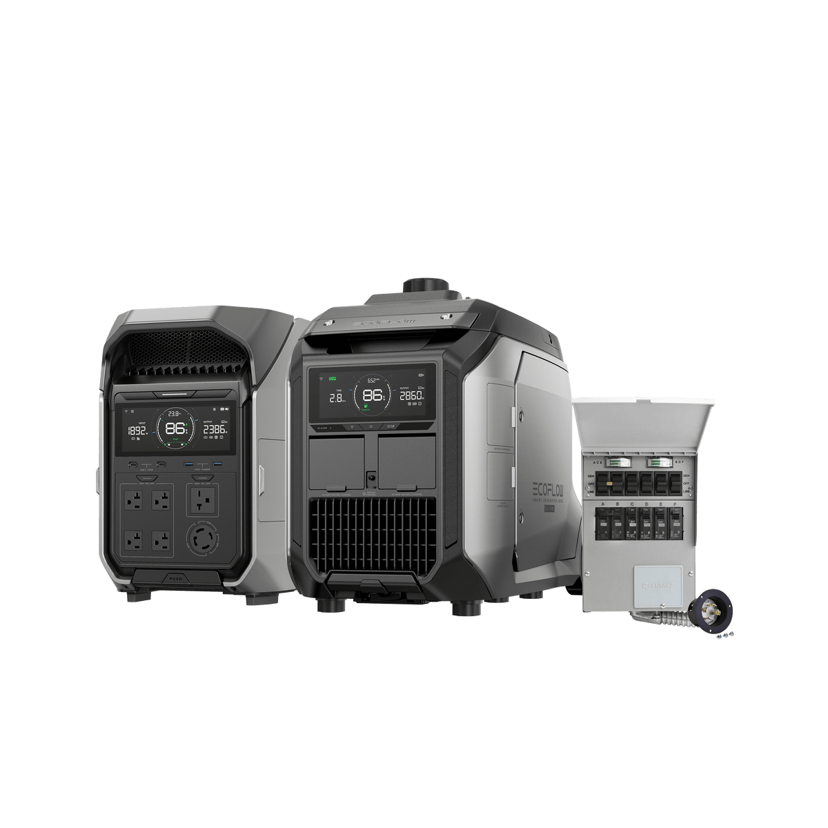 EcoFlow DELTA Pro 3 + Smart Generator 4000 + Transfer Switch - SG4000-DP3-TS