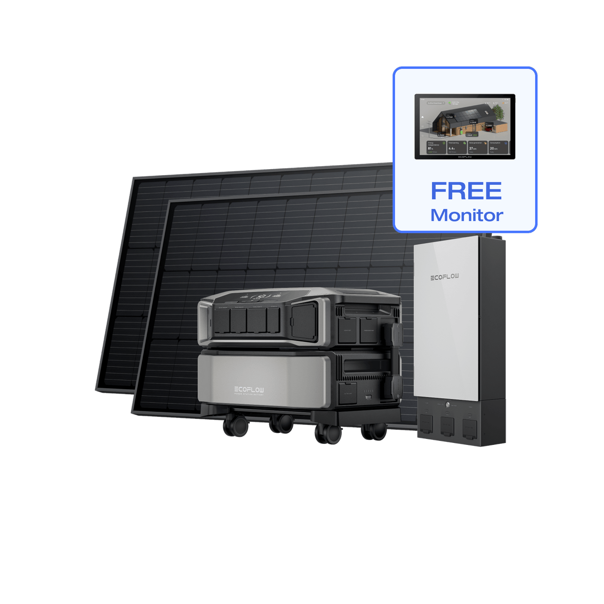 EcoFlow DELTA Pro Ultra + Smart Home Panel 2 + 2 × 400W Rigid Solar Panels + Free Powerinsight (Web Exclusive)