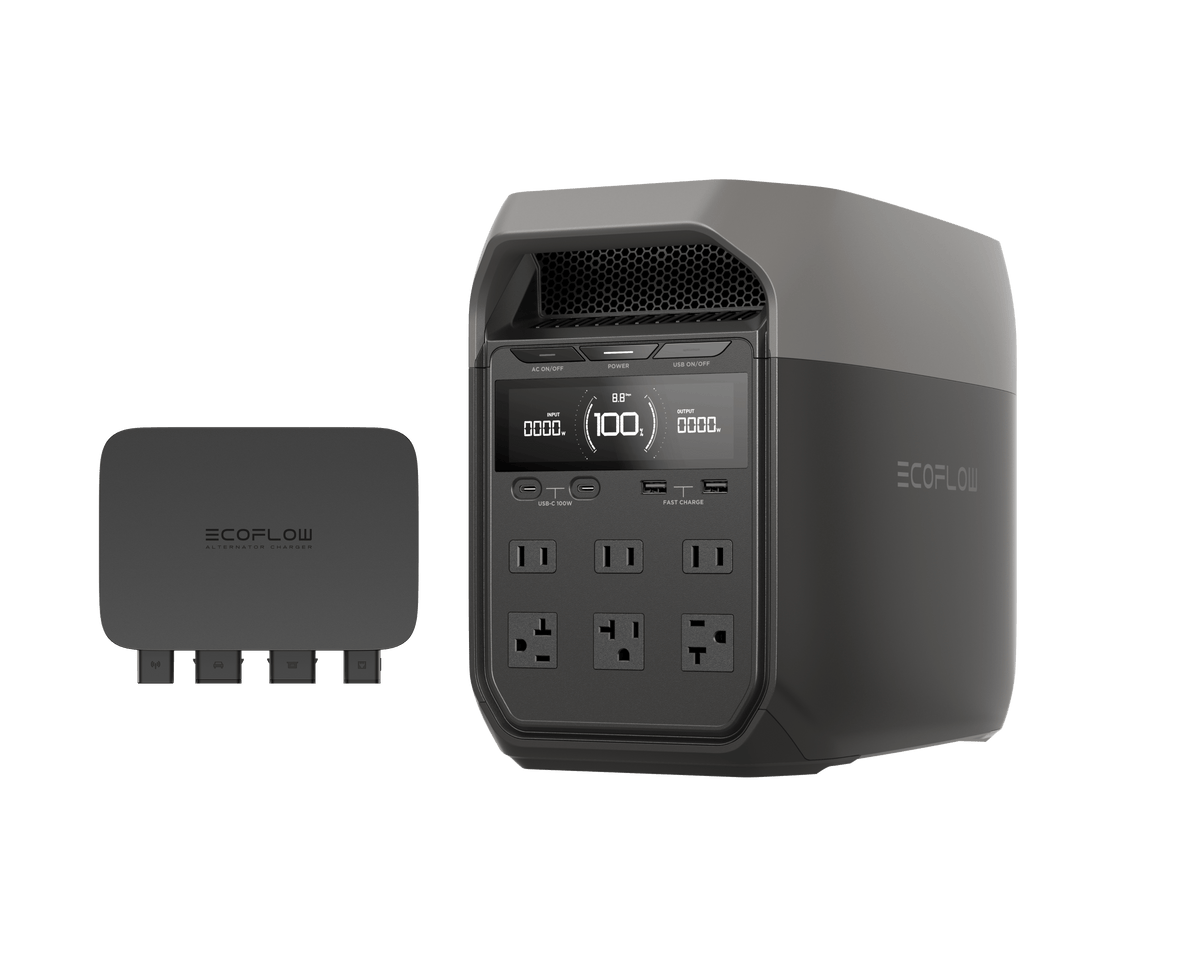 EcoFlow DELTA 3 Portable Power Station + 800W Alternator Charger - D3-AC