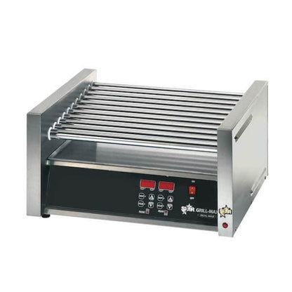 Star Grill-Max Roller Grills with Analogue Controls Chrome with Clear Bun Door 230V - 8A-30CBBC-230V