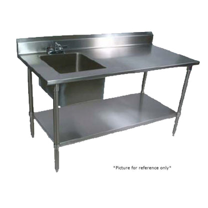 John Boos EPT8R5-3048SSK-R Work Table with Prep Sink - JBEPT8R53048SSKR