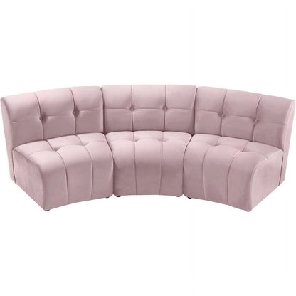 Meridian Furniture Limitless Pink Velvet Modular Sofa - 645Pink