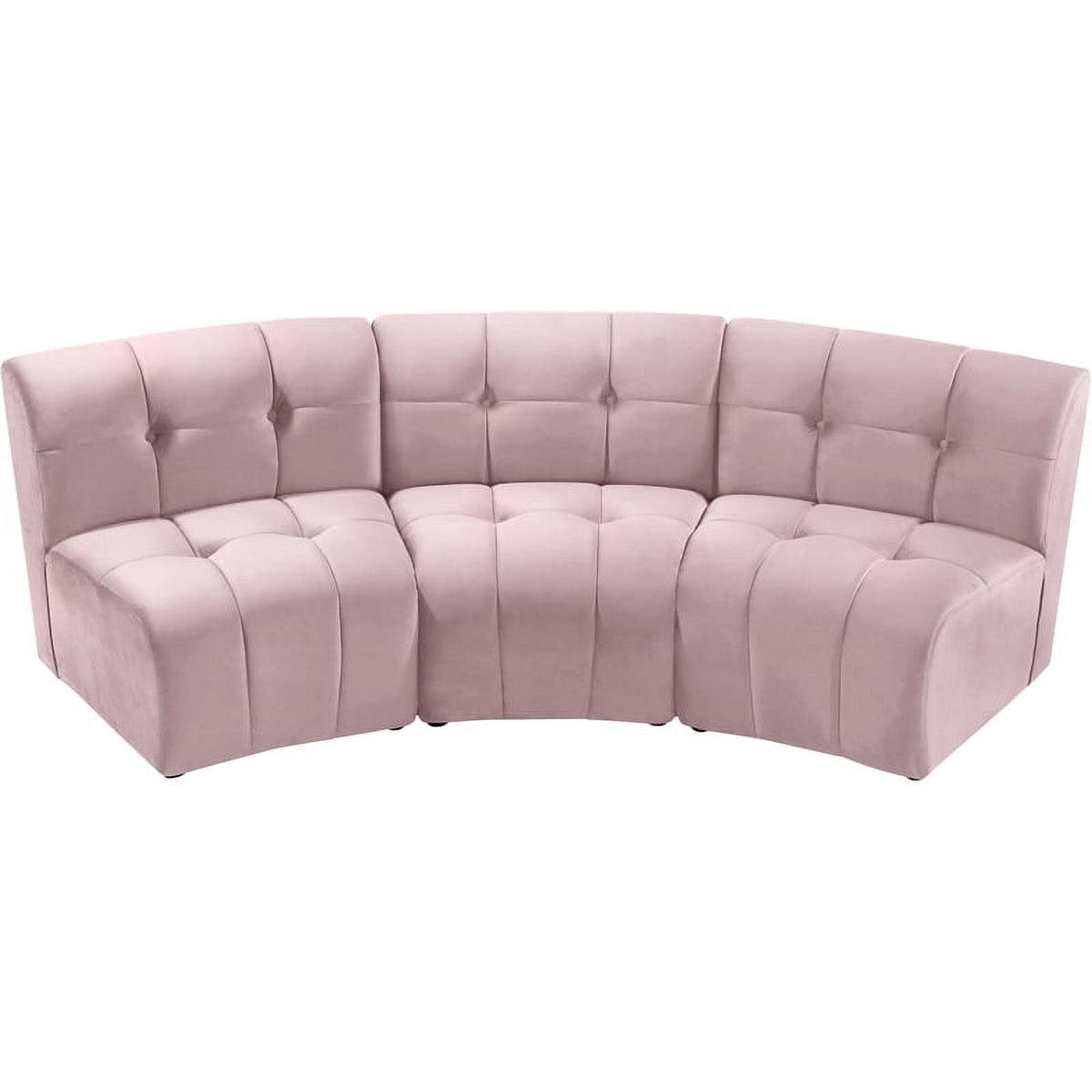 Meridian Furniture Limitless Pink Velvet Modular Sofa - 645Pink