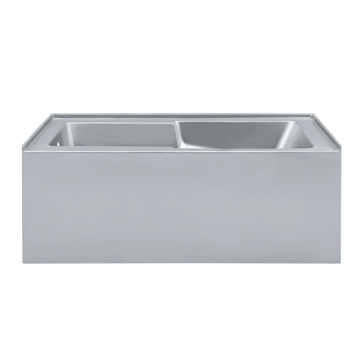 Char-Griller Voltaire 60" x 32" Left-Hand Drain Alcove Bathtub with Apron and Armrest in Matt - _1769836505693_851