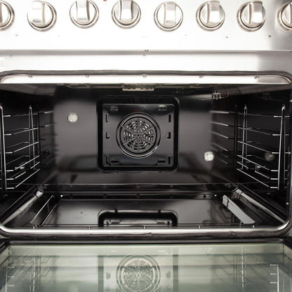 Forno 4-Piece Appliance Package - 36-Inch Dual Fuel Range, Refrigerator, 24-Inch Microwave Drawer, & 3-Rack Dishwasher in Stainless Steel - AP4-6156-36-MWD