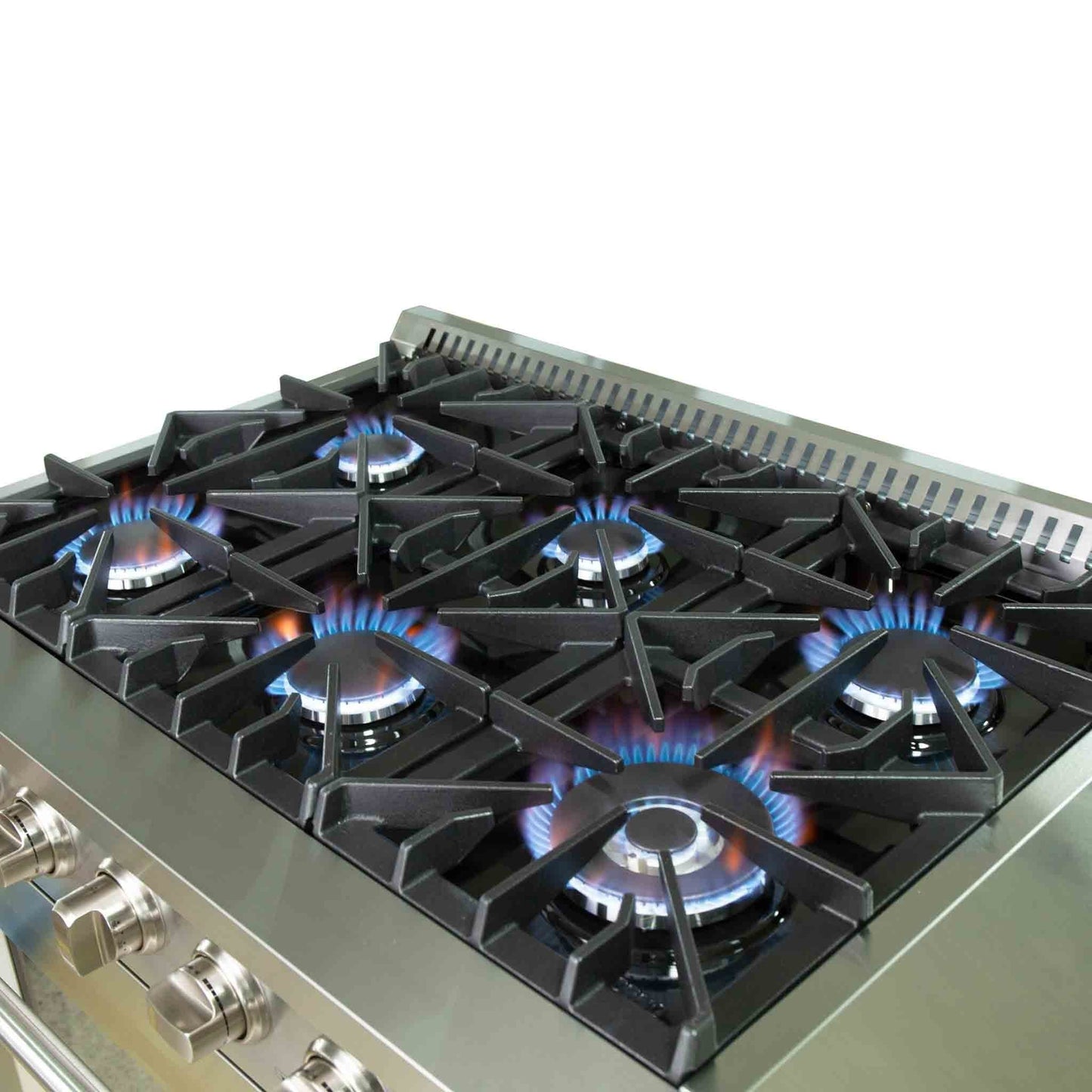 Forno 4-Piece Appliance Package - 36-Inch Gas Range, Refrigerator, 24-Inch Microwave Oven, & 3-Rack Dishwasher in Stainless Steel - AP4-6244-36-MWO