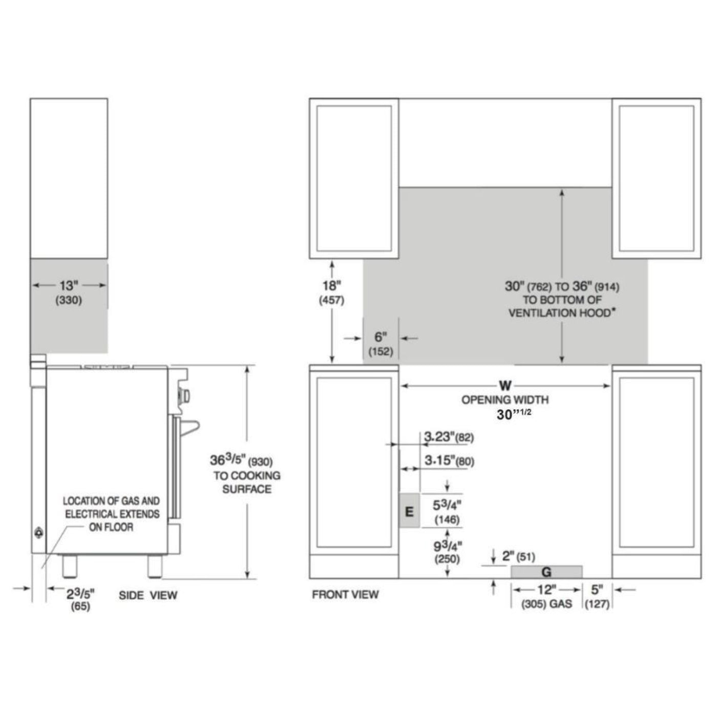 Forno 3-Piece Appliance Package - 30-Inch Gas Range with Air Fryer, 36-Inch Refrigerator & Wall Mount Hood in Stainless Steel - APR3-6276-30-H