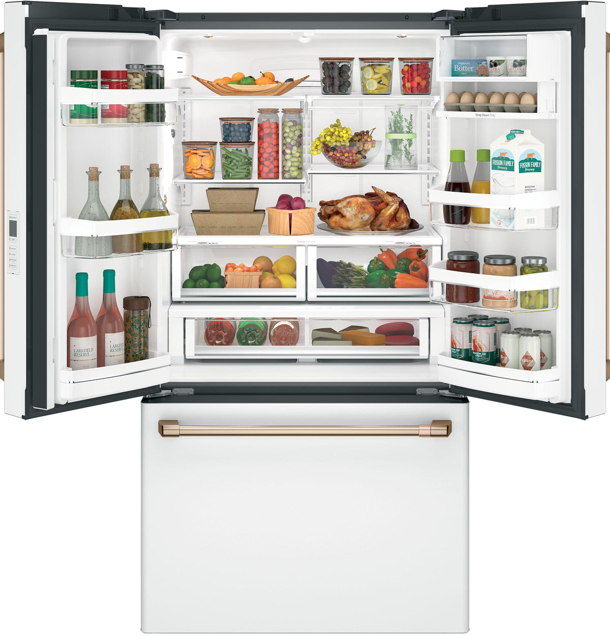 CAFE CWE23SP4MW2 CAFé™ ENERGY STAR® 23.1 Cu. Ft. Smart Counter-Depth French-Door Refrigerator White