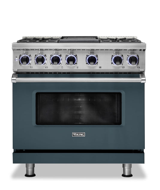 VIKING 36" Dual Fuel Range - VDR7362 Viking 7 Series Gray - VDR73624GSQLP