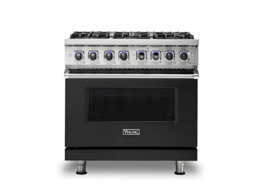VIKING 36" Dual Fuel Range - VDR7362 Viking 7 Series Black - VDR73626BCSLP
