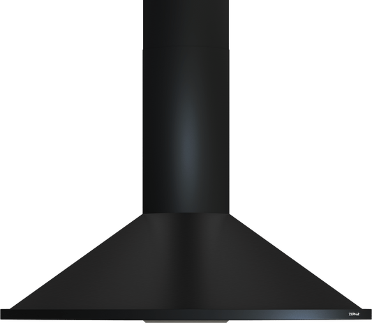 ZEPHYR Savona Wall, 30in, Black, LED, 600 CFM w/ACT Black - ZSAE30FB