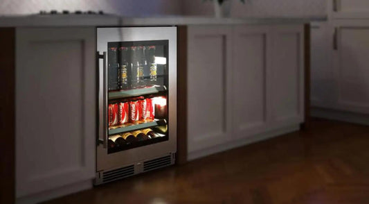 XO APPLIANCE XOU15BCSFL 15" Beverage Center, Solid in Stainless Steel, Left Hinge in Stainless Steel - XOU15BCSFL