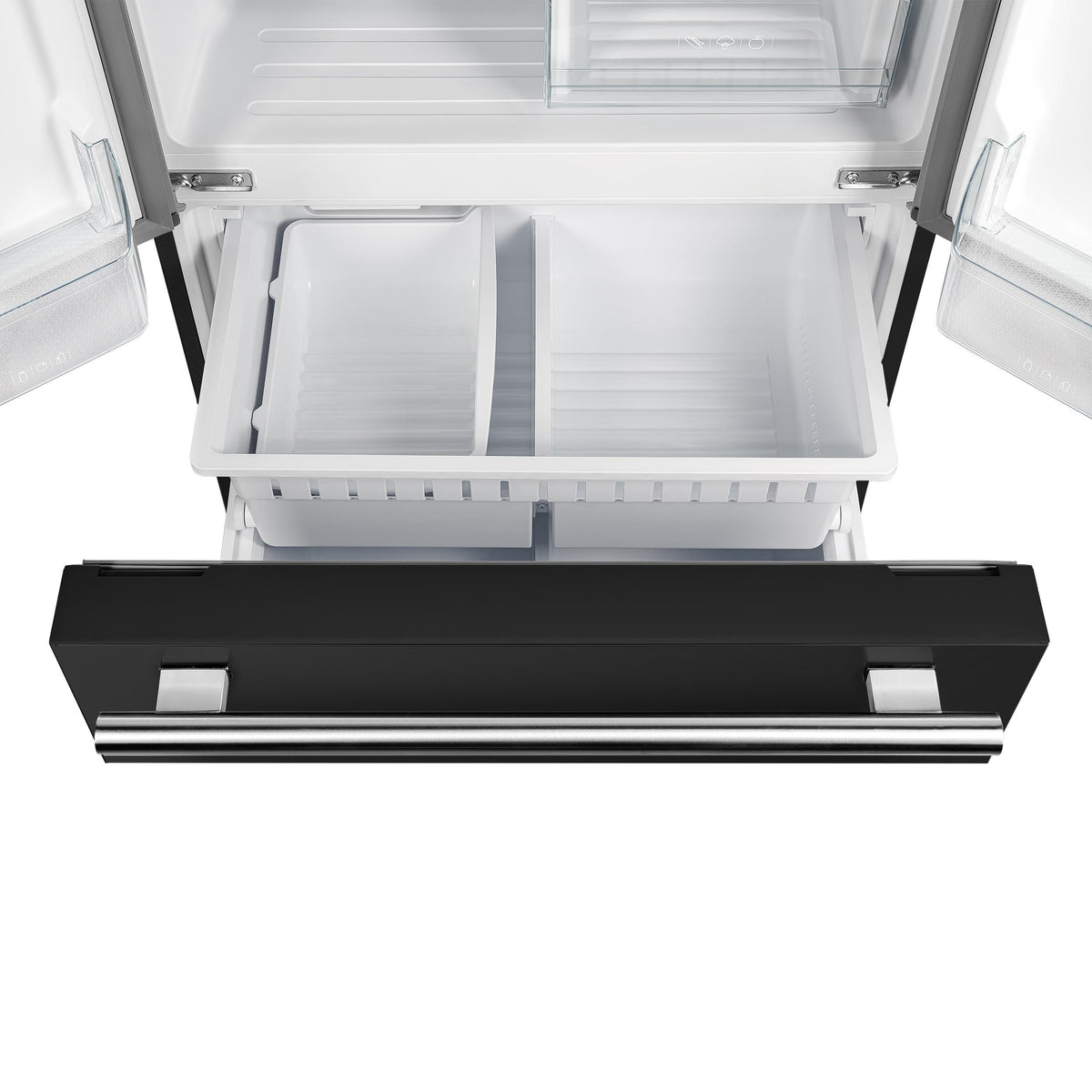 FORNO FFFFD197431BLK Forno Gallipoli Espresso 30-Inch Black French Door Refrigerator, Bottom Freezer, 17.5 Cu. Ft., No Frost, Ice Maker