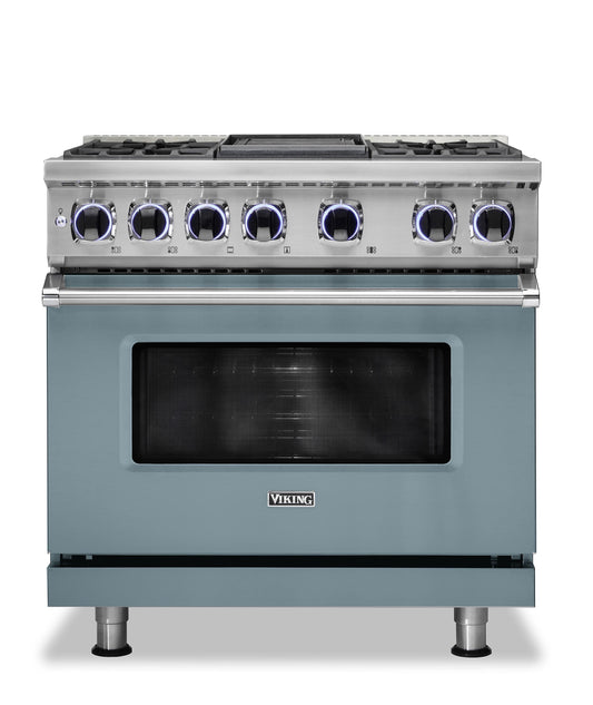VIKING 36" Dual Fuel Range - VDR7362 Viking 7 Series Blue - VDR73624GNS