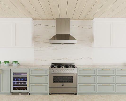 XO APPLIANCE XOVV230SC 30in Pro Wall Chimney Hood in Stainless Steel Straight Lip 600/395 CFM in Stainless Steel - XOVV230SC