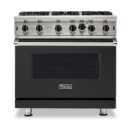 VIKING 36" Open Burner Gas Range Viking 5 Series Black - VGIC53626BCSLP