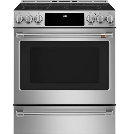 CAFE CHS90XP2MS1 CAFé30" Smart Slide-In, Front-Control, Induction and Convection Range with In-Oven Camera in Stainless Steel - CHS90XP2MS1