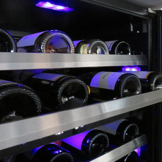 XO APPLIANCE XOU24WDZGOR 24" Wine Cooler, Dual Zone Panel Ready Glass, Right Hinge Custom Panel Ready - XOU24WDZGOR